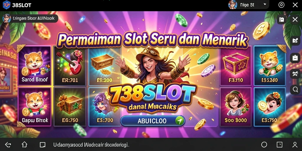 Screenshot menunjukkan gameplay menarik dari 738SLOT.