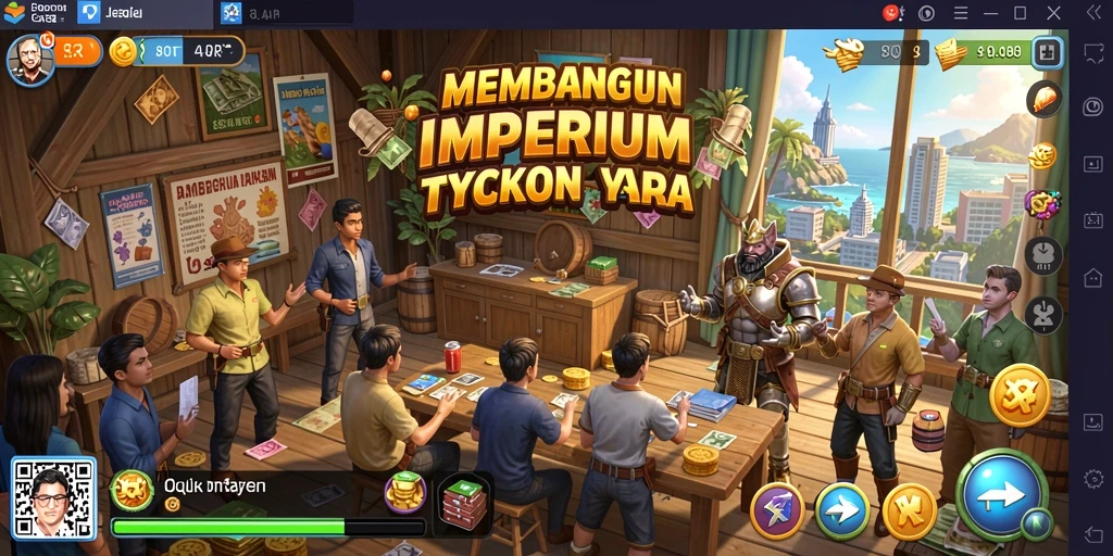 Screenshot utama 8QR menampilkan gameplay Tycoon yang seru.
