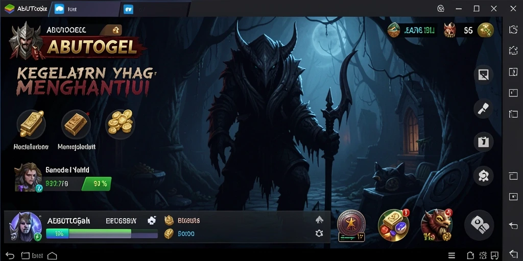 Tampilan gameplay menyeramkan dengan suasana mencekam di ABUTOGEL.