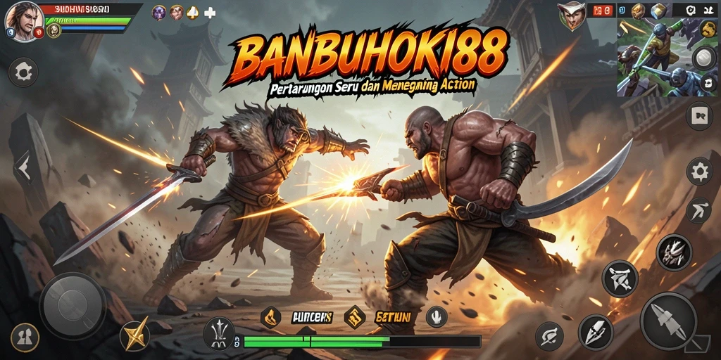 Tampilan gameplay seru dengan aksi mendebarkan di BANBUHOKI88.