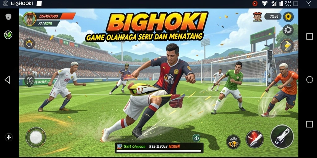 Screenshot gameplay menampilkan aksi seru di BIGHOKI dengan pemain bersaing.
