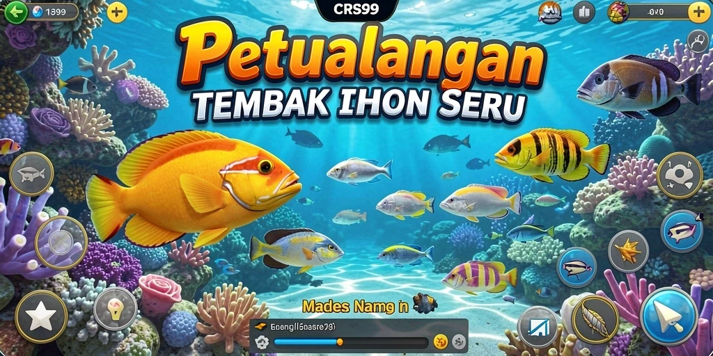 Screenshot gameplay CRS99 menampilkan aksi menembak ikan yang seru.