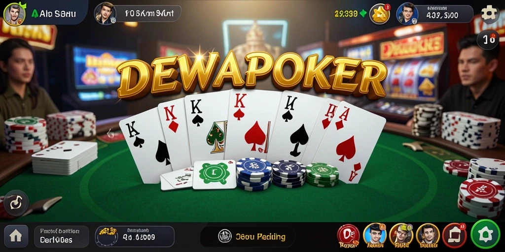 Tampilan gameplay seru DEWAPOKER yang menegangkan.