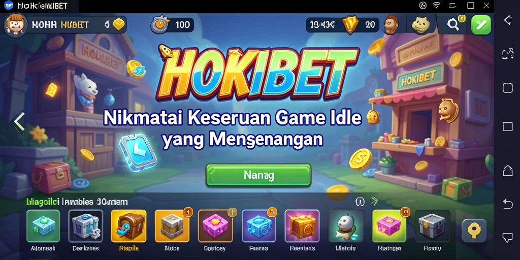 Tampilan gameplay HOKIBET dengan mekanisme Idle yang menarik.