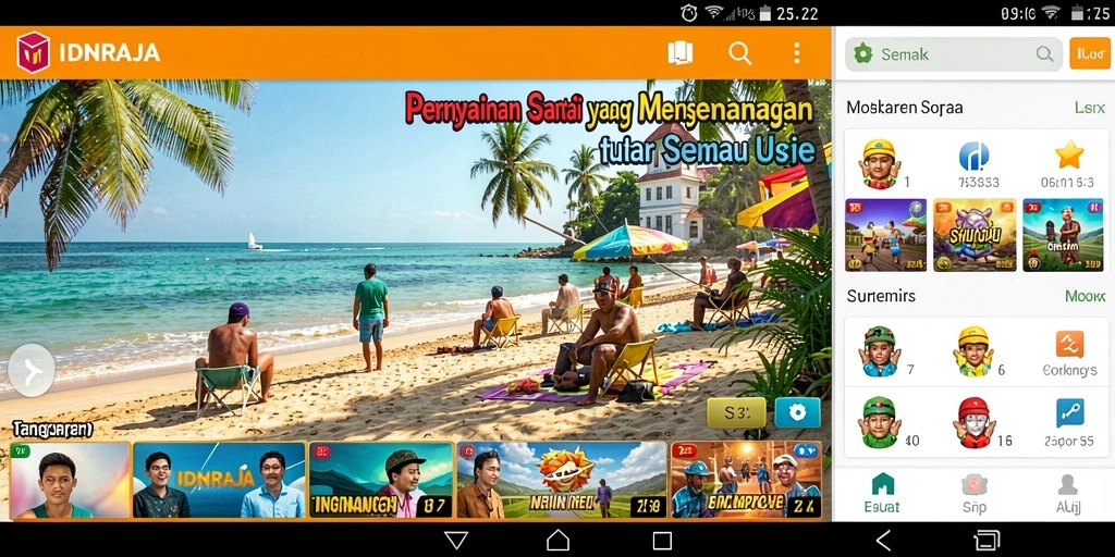Tampilan gameplay seru dan penuh warna dari IDNRAJA.