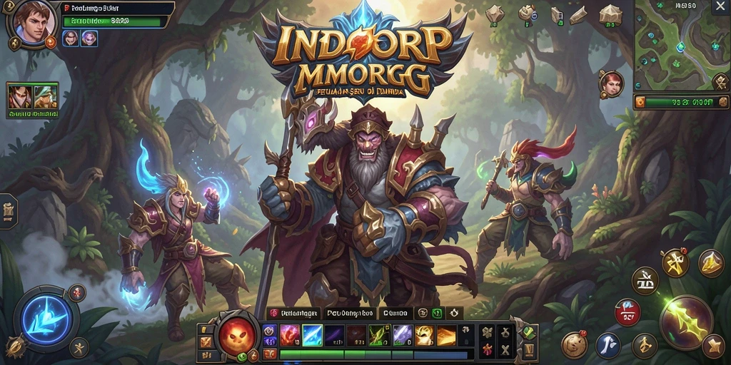 Tampilan gameplay menarik di dunia fantasi INDORP.