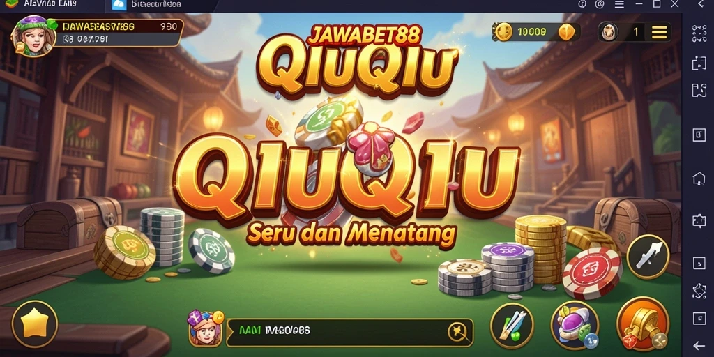 Screenshot JAWABET88 menampilkan aksi QiuQiu yang seru.