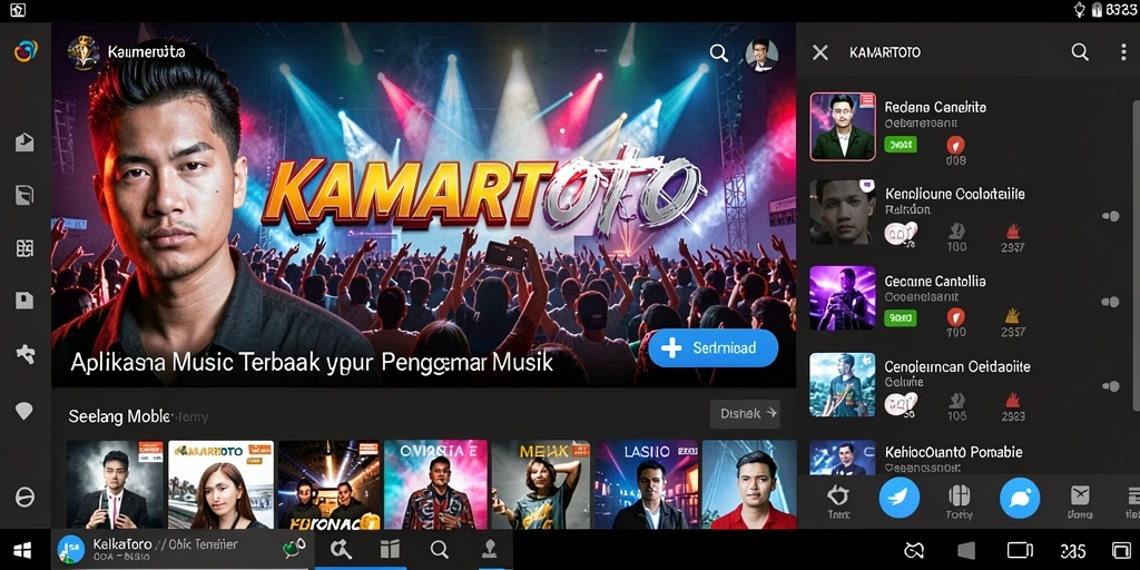 Screenshot gameplay KAMARTOTO menampilkan keseruan permainan musik.
