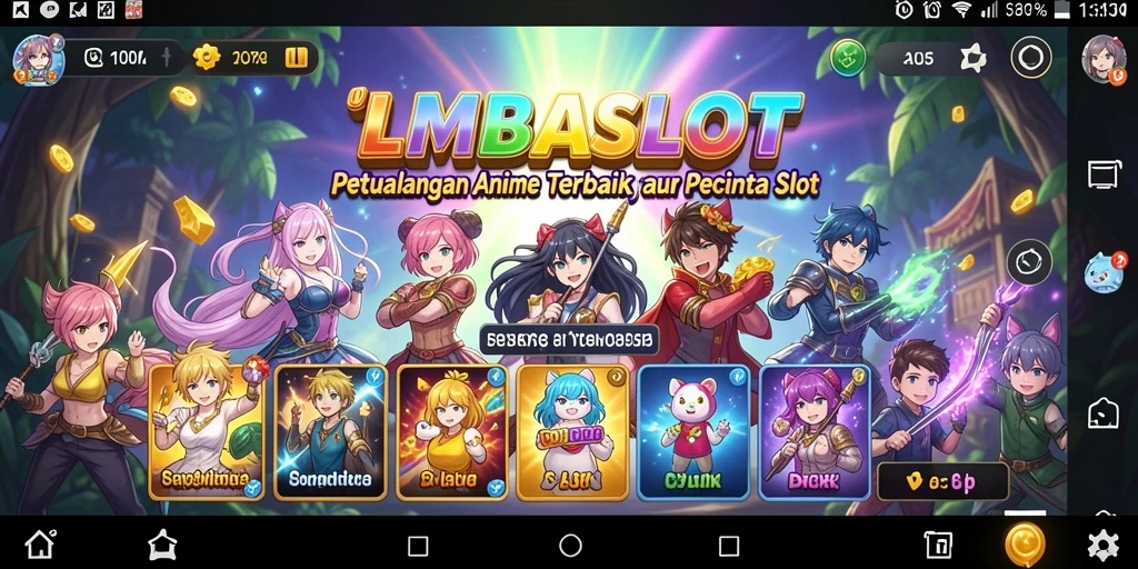 Tampilan menarik dari gameplay LMBASLOT dengan karakter anime.