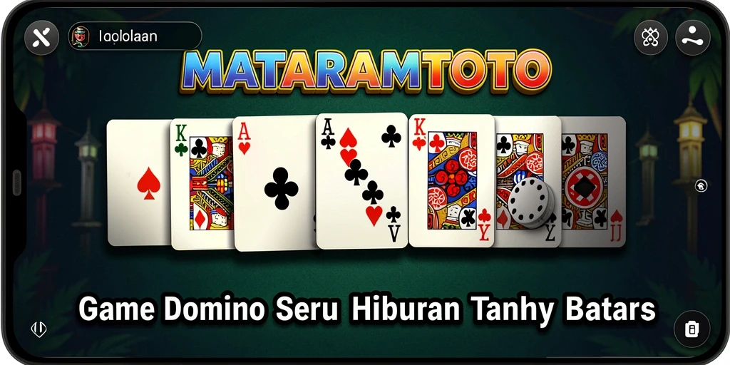 Tampilan seru gameplay Domino MATARAMTOTO dengan variasi kartu.