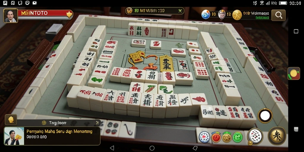 Tampilan gameplay yang menarik dari MINTOTO saat bermain Mahjong.