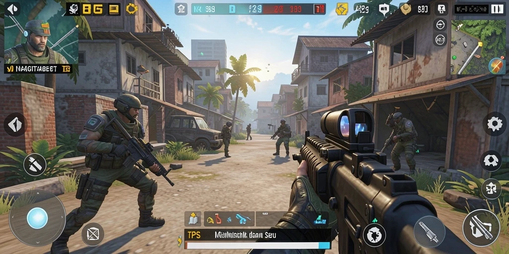 Screenshot gameplay NAGITABET dengan aksi tembak-menembak seru.