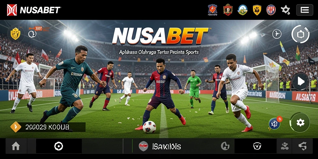 Tampilan gameplay NUSABET dengan fitur live score dan statistik.