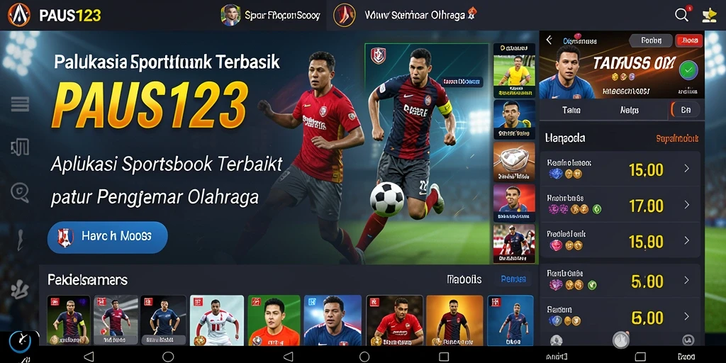 Tangkapan layar PAUS123 yang menunjukkan taruhan olahraga secara real-time.