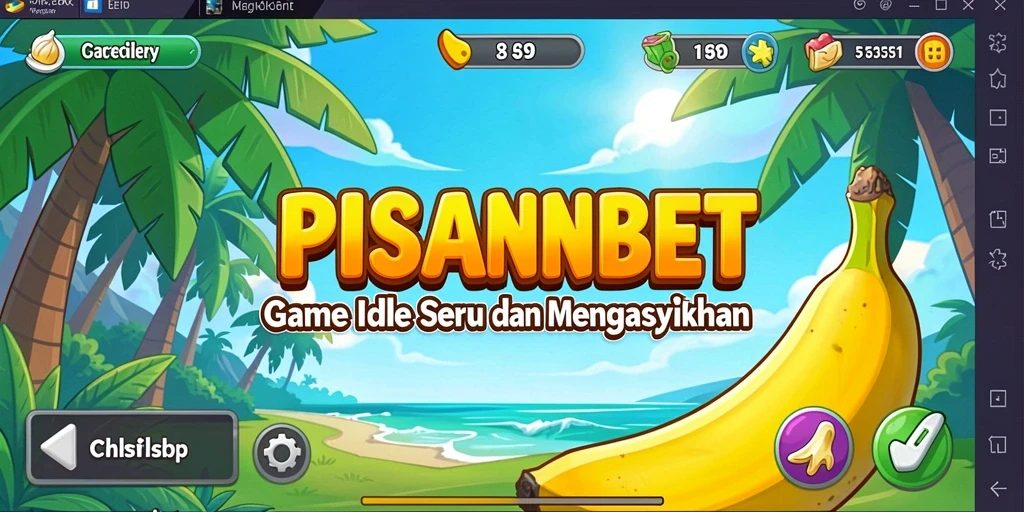 Tampilan gameplay PISANGBET yang seru dan menarik saat mengumpulkan sumber daya.