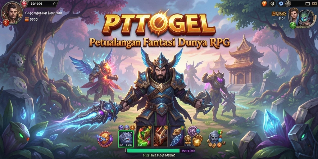 Tangkapan layar PTTOGEL menampilkan pertarungan epik dalam dunia RPG.