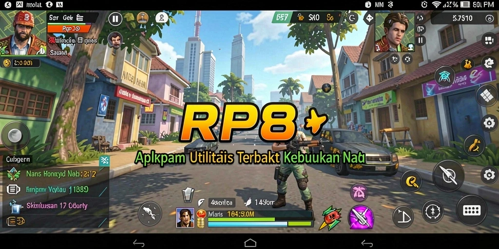 Screenshot utama RP8 menunjukkan antarmuka pengguna yang sederhana dan fungsional.