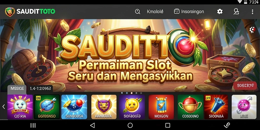 Screenshot menunjukkan gameplay seru dari SAUDITOTO dengan grafis mengagumkan.