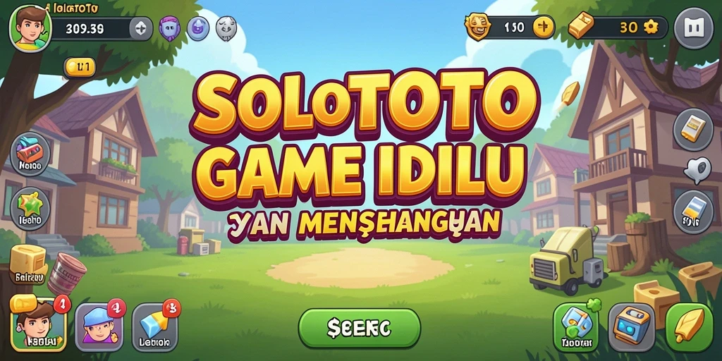Screenshot gameplay SOLOTOTO menampilkan karakter yang sedang beraksi dalam permainan Idle.