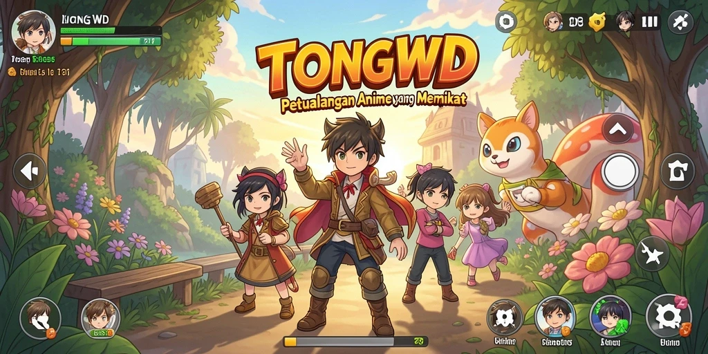 TONGWD menampilkan aksi pertarungan karakter Anime yang menarik.
