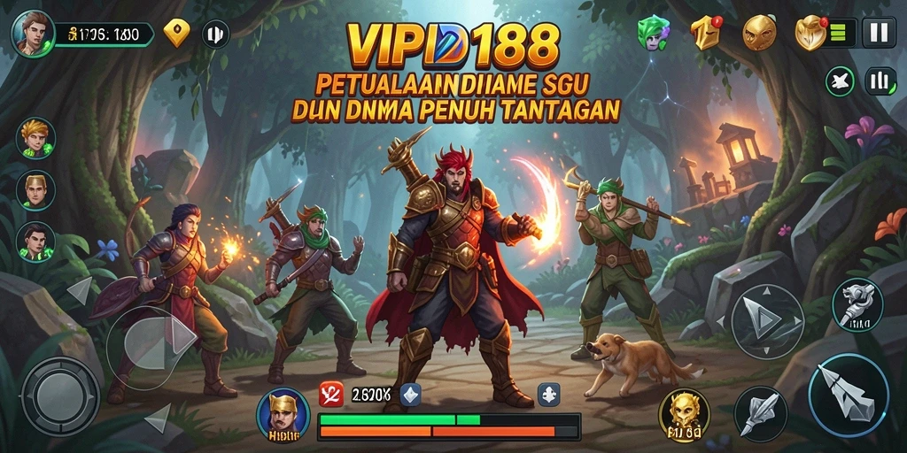 Tampilan gameplay <strong>VIP188</strong> dengan petualangan seru di dunia penuh tantangan.