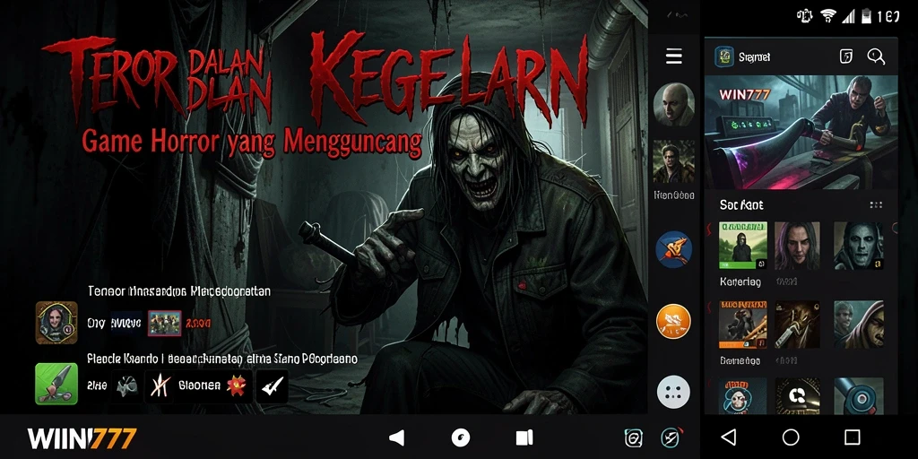 Tampilan menegangkan dari gameplay WIN777 dengan suasana Horror yang kelam.